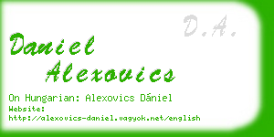 daniel alexovics business card