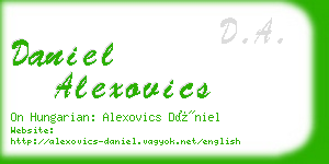 daniel alexovics business card